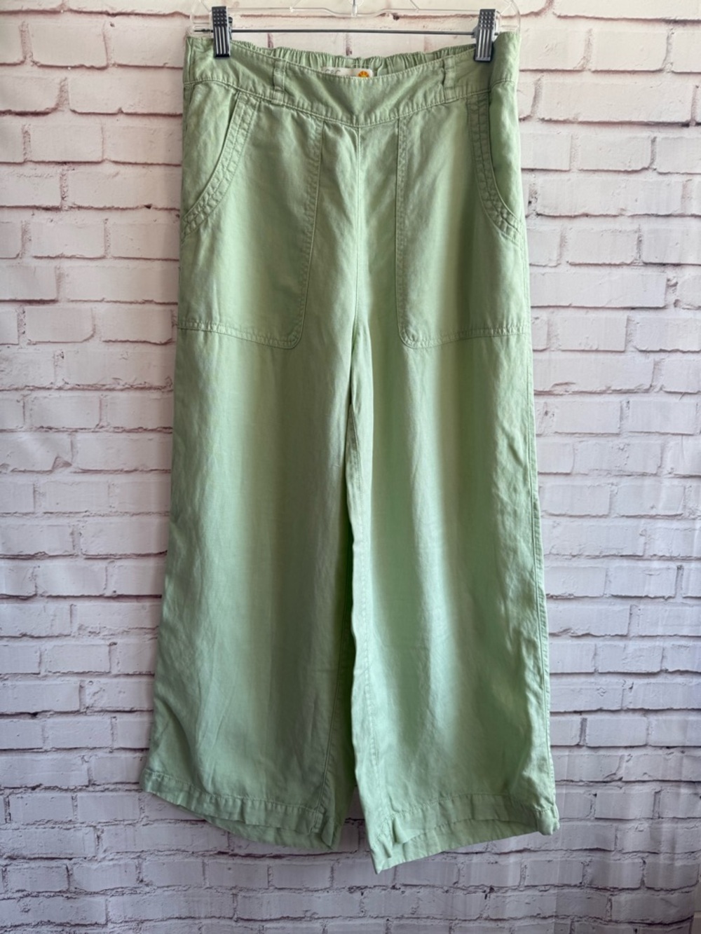C&C California Light Green Wide-Leg Pants